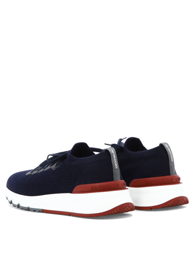 Shop Brunello Cucinelli "runner" Sneakers In Blue