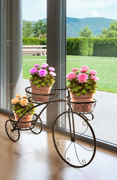 Sorbus 3 Flower Pot Tricycle Stand In Brown