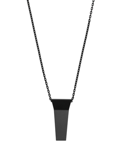 Shop Rick Owens Trunk-charm Pendant Necklace In Black