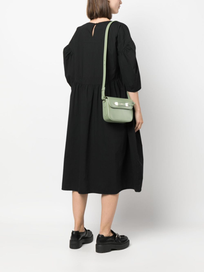 Shop Apc Charlotte Leather Crossbody Bag In Green