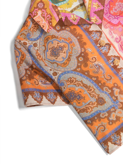 Zimmermann Halcyon Shirt With Cashmere Patterns In Pink