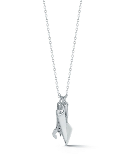 Shop Mateo Tool Charm Necklace In Silver