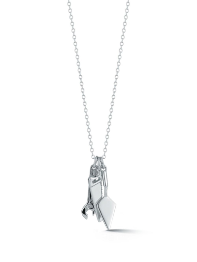 Mateo Tool Charm Necklace In Silver