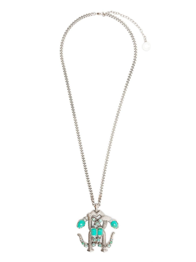 Roberto Cavalli Mirror Snake Pendant Necklace In D0607