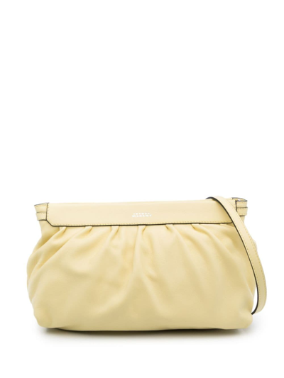 Shop Isabel Marant Luz Leather Clutch Bag In Yellow