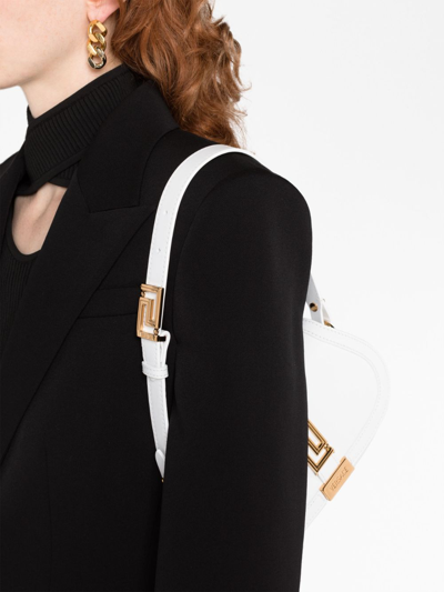 Versace Greca Goddess Mini Shoulder Bag In White