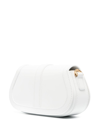 Shop Versace Mini Greca Goddess Shoulder Bag In White