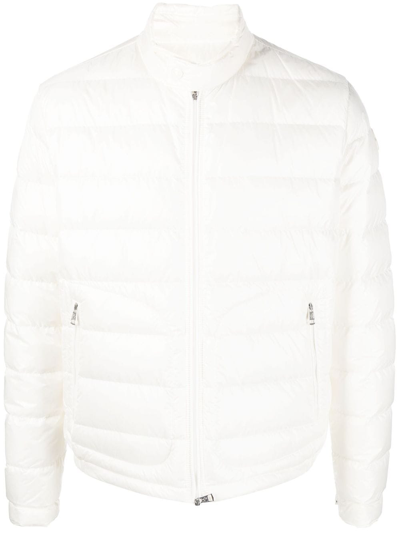 Shop Moncler Acorus Zipped Padded Jacket In White