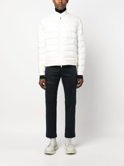 Shop Moncler Acorus Zipped Padded Jacket In White