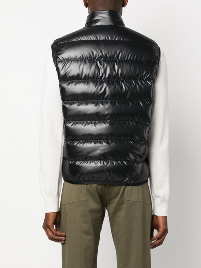 Shop Moncler Aube Zipped Padded Vest In Black