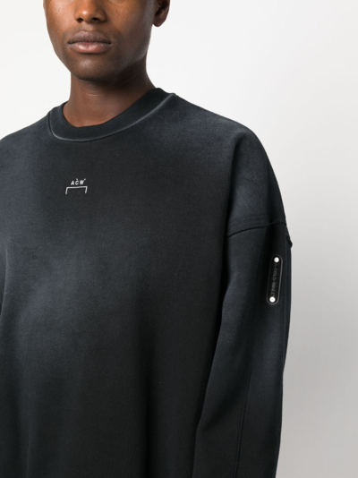 Shop A-cold-wall* Logo-embroidered Cotton Sweatshirt In Black