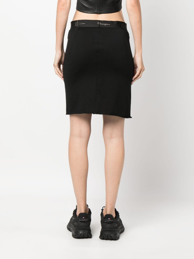 Shop Rick Owens X Champion Logo-embroidered Straight Skirt In Black