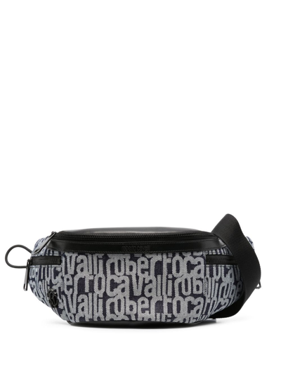 Shop Roberto Cavalli Logo-print Canvas Belt Bag In D0876