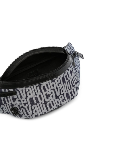 Shop Roberto Cavalli Logo-print Canvas Belt Bag In D0876