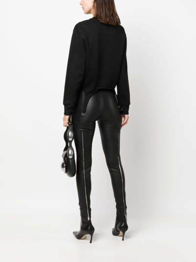 Shop Amiri Zip-up High-waisted Leggings In Black