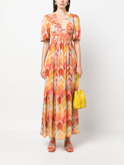 Ba&sh Axana Dress Ocre In Orange