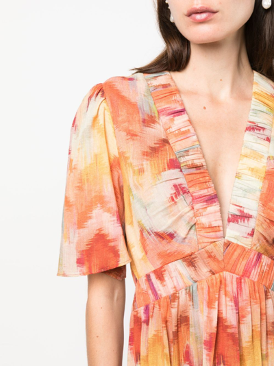 Ba&sh Axana Dress Ocre In Orange