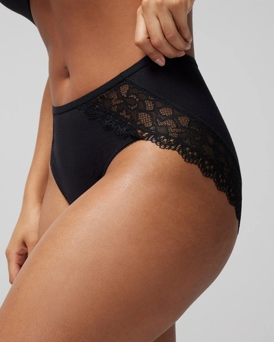 Shop Soma Women's Embraceable Lace High-leg Brief Underwear In White Size Medium |