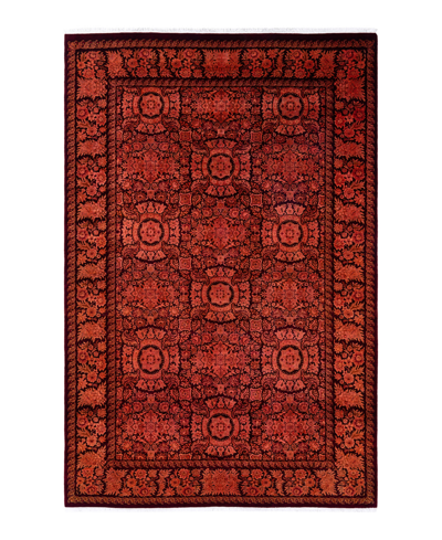 Adorn Hand Woven Rugs Fine Vibrance M1090 6'2" X 9'2" Area Rug In Red