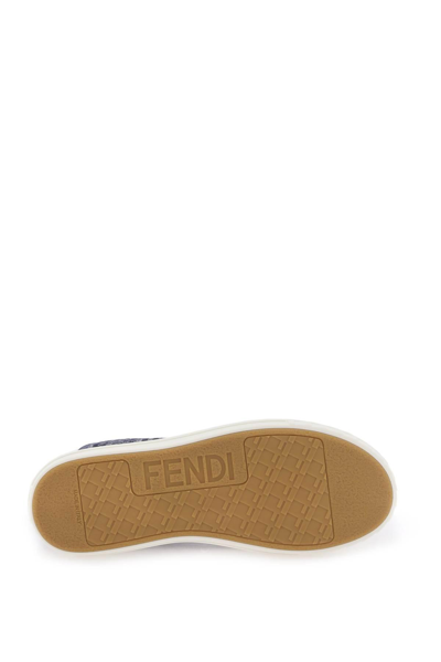 Shop Fendi 'domino' High-top Sneakers In Blue