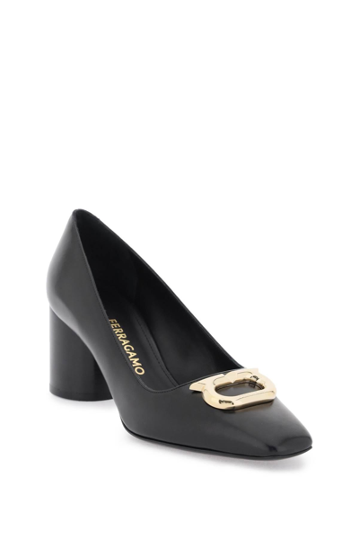 Shop Ferragamo New Gancini Pumps In Black