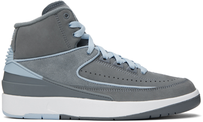 Shop Nike Gray Air Jordan 2 Sneakers In Cool Grey/ice Blue-w