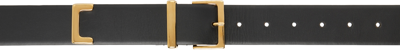 Shop Khaite Black 'the Robbi' Belt In 255 Gold/black