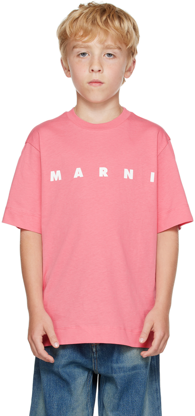 Marni Kids Pink Printed T-shirt In 0m338 | ModeSens