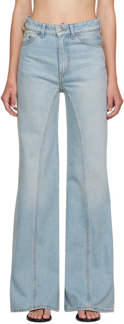 Shop Victoria Beckham Blue Bianca Jeans In 8440 Light Vintage W