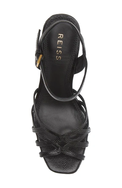 Shop Reiss Elle Espadrille Platform Wedge Sandal In Black