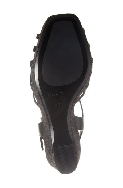 Shop Reiss Elle Espadrille Platform Wedge Sandal In Black