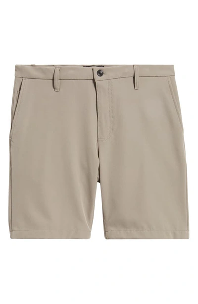 7 For All Mankind Men's Tech Series Stretch Nylon Shorts In Light Grey