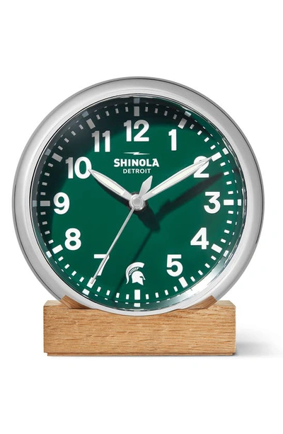 Shop Shinola Runwell 6-inch Desk Clock In Green