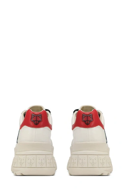Shop Naked Wolfe Warrior Platform Sneaker In Off White-leather