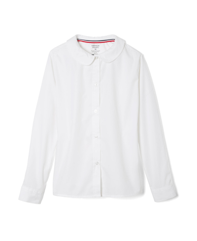 Shop French Toast Big Girls Long Sleeve Modern Peter Pan Collar Blouse In White