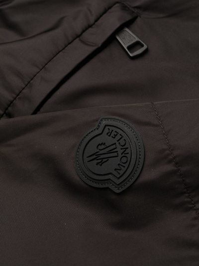 Moncler Logo-patch Swim Shorts In Black