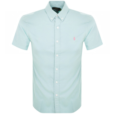 Shop Ralph Lauren Short Sleeved Sport Shirt Blue