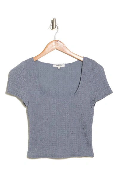 Shop Madewell Fast Track Square Neck Top In Teapot Blue
