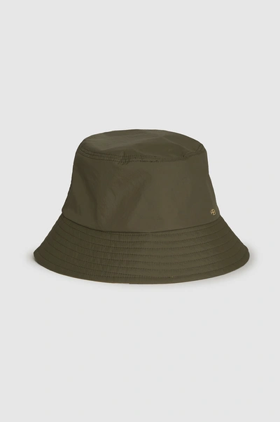 Shop Anine Bing Demi Bucket Hat In Dark Green