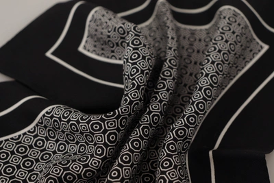 Shop Dolce & Gabbana Geometric Patterned Square Handkerchief Men's Scarf In Black