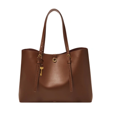 Shop Fossil Women's Kier Cactus Leather Tote In Brown