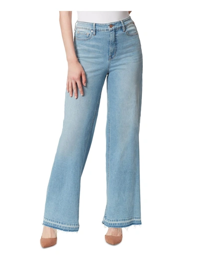 Shop Jessica Simpson Womens Denim High Rise Wide Leg Jeans In Blue