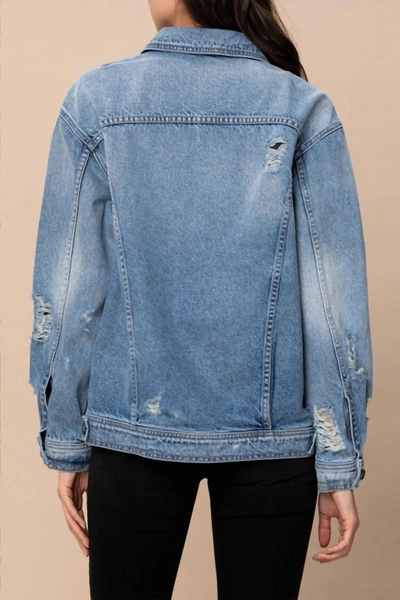 Shop Hidden Women's Risa Oversized Denim Jacket In Light Blue
