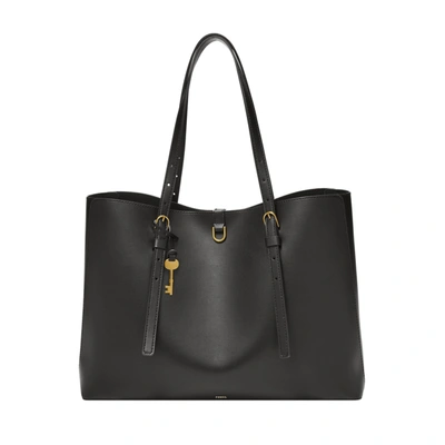 Shop Fossil Women's Kier Cactus Leather Tote In Black