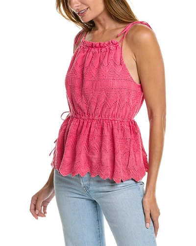 Shop Fate Eyelet Tank In Pink