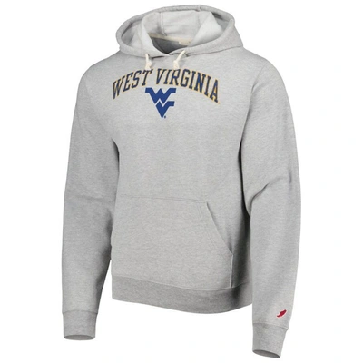 League Collegiate Wear Heather Gray West Virginia Mountaineers Arch Essential Fleece Pullover Hoodie In Gray