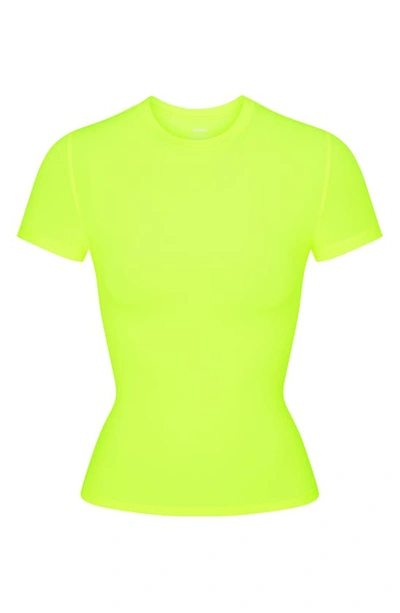 Shop Skims Fits Everybody T-shirt In Green Highlighter