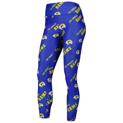 Concepts Sport Royal Los Angeles Rams Breakthrough Allover Print Leggings In Royal