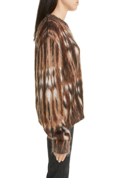 Shop Acne Studios Kantaro Hamster Jacquard Sweater In Brown/ Multi