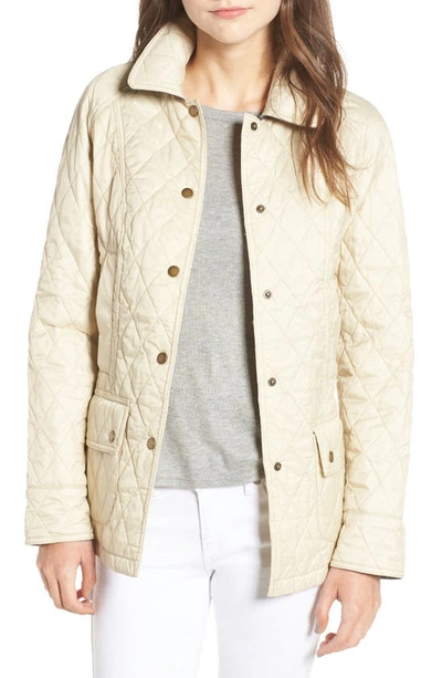 Shop Barbour Beadnell Summer Quilted Jacket In Pearl